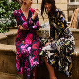 DREAMGIRL dress with long sleeves Dahlia print