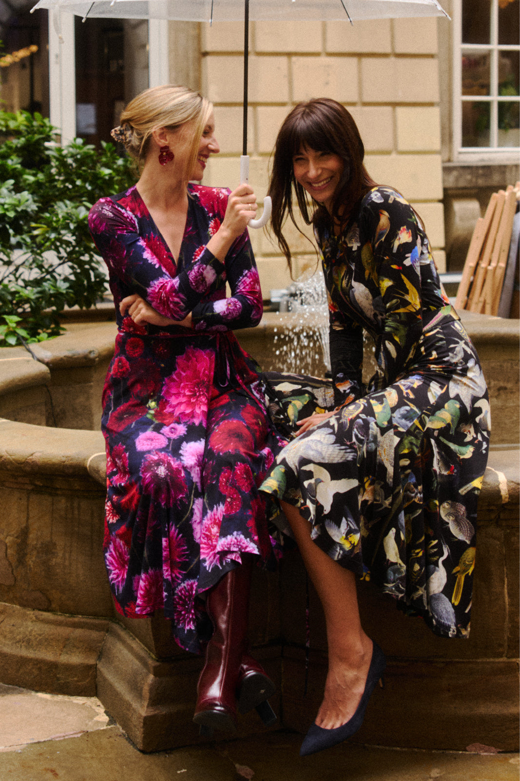 DREAMGIRL dress with long sleeves Dahlia print