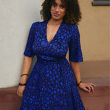 Sukienka FLORENCJA print leo art blue