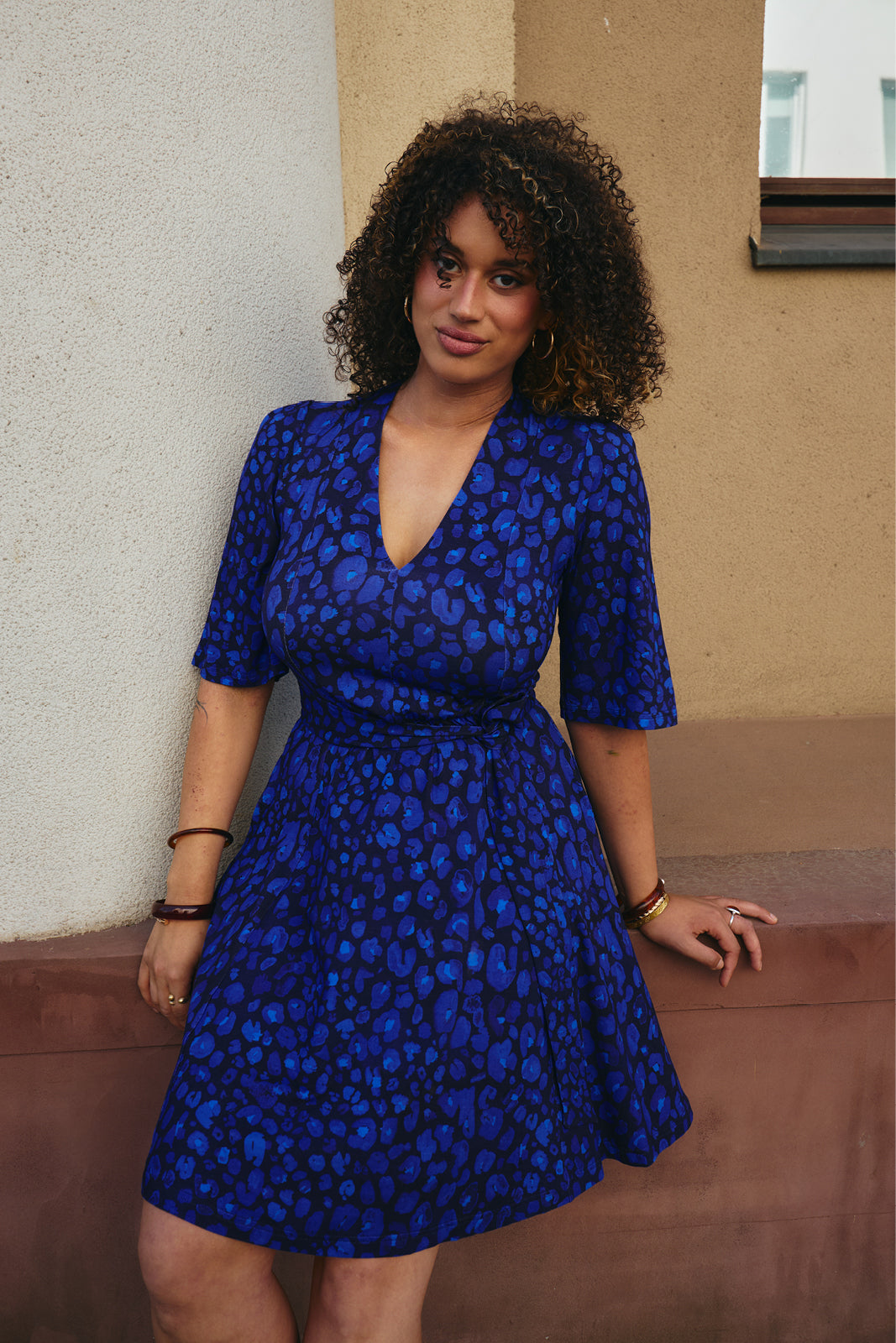 Sukienka FLORENCJA print leo art blue