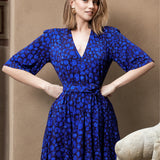 Sukienka FLORENCJA print leo art blue