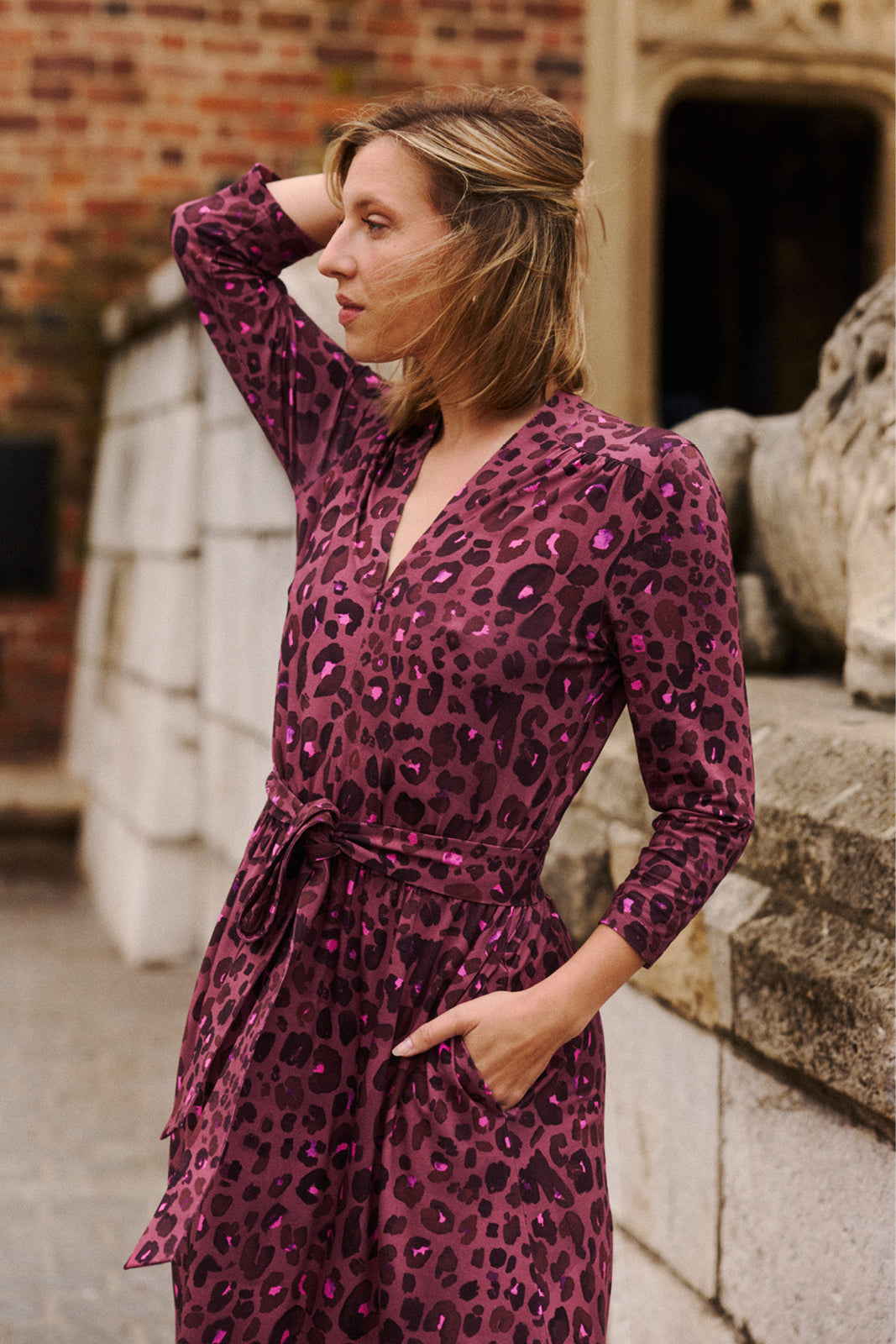 LIBERTY DRESS bloody leo print