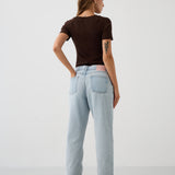 Blouse SAWCIA WITH SHORT SLEEVE roast coffee