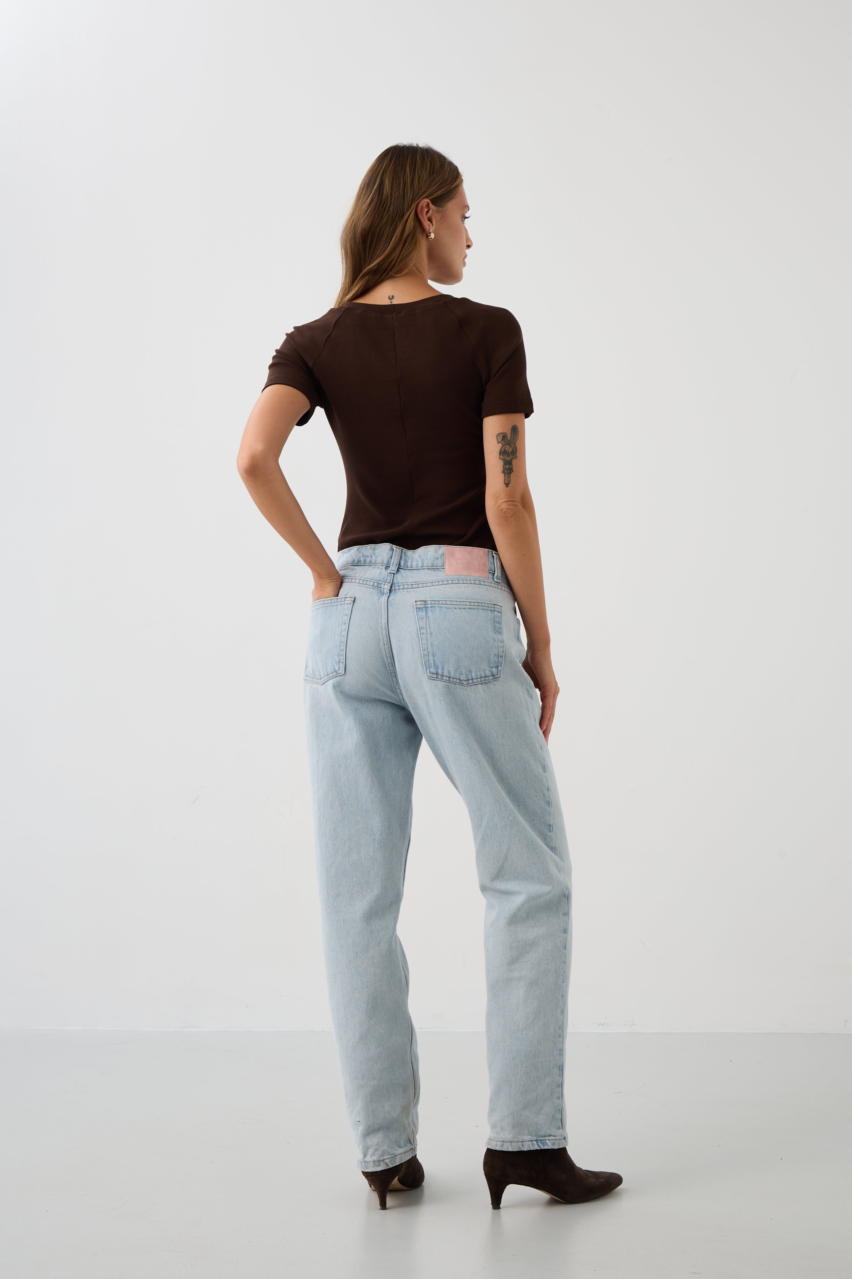 Blouse SAWCIA WITH SHORT SLEEVE roast coffee