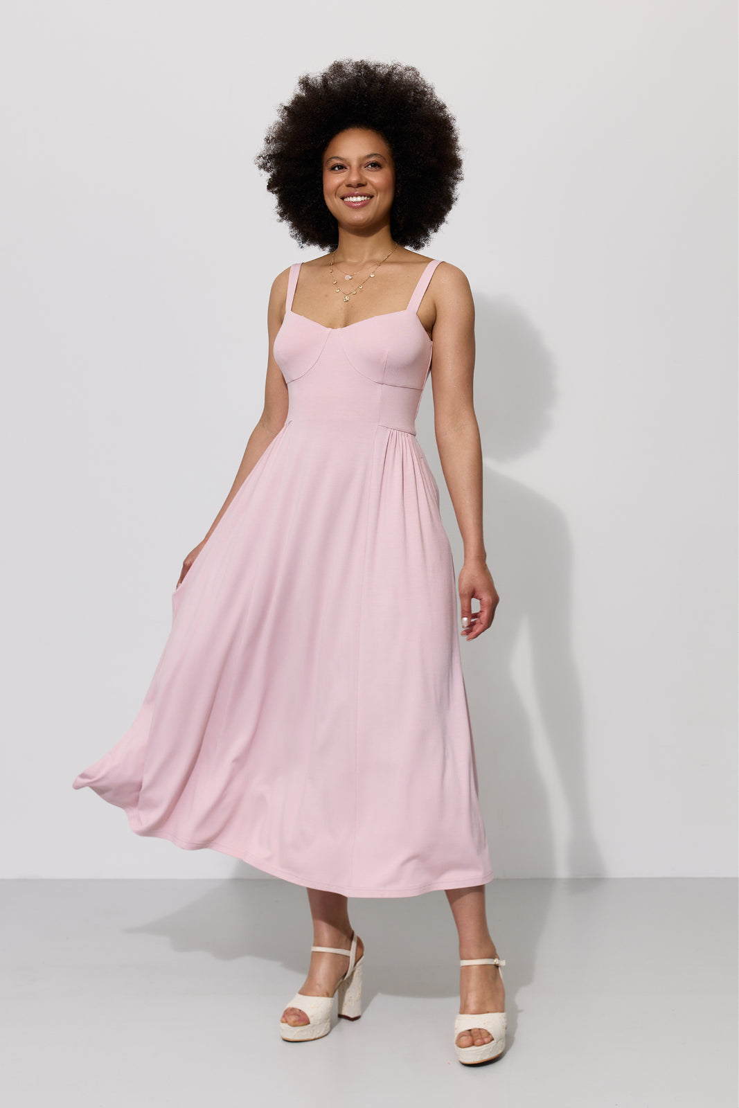 Sukienka BUENA VISTA pastel pink