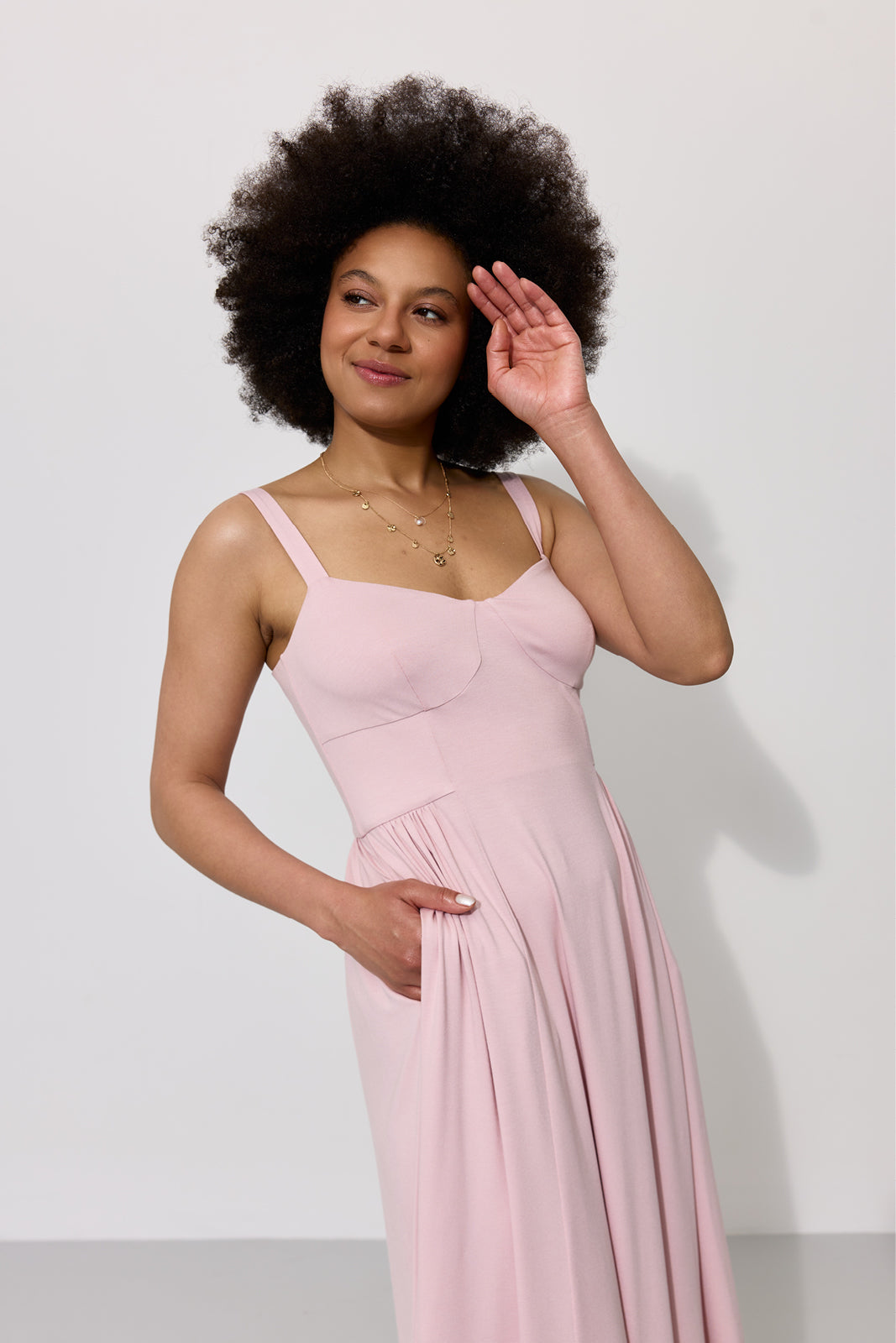 Sukienka BUENA VISTA pastel pink