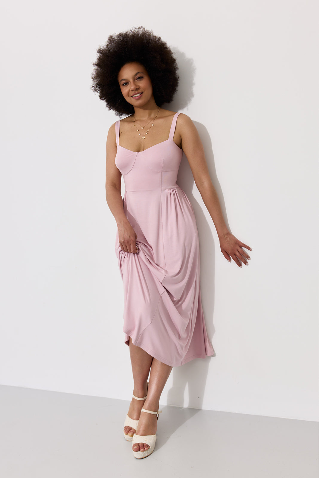 Sukienka BUENA VISTA pastel pink