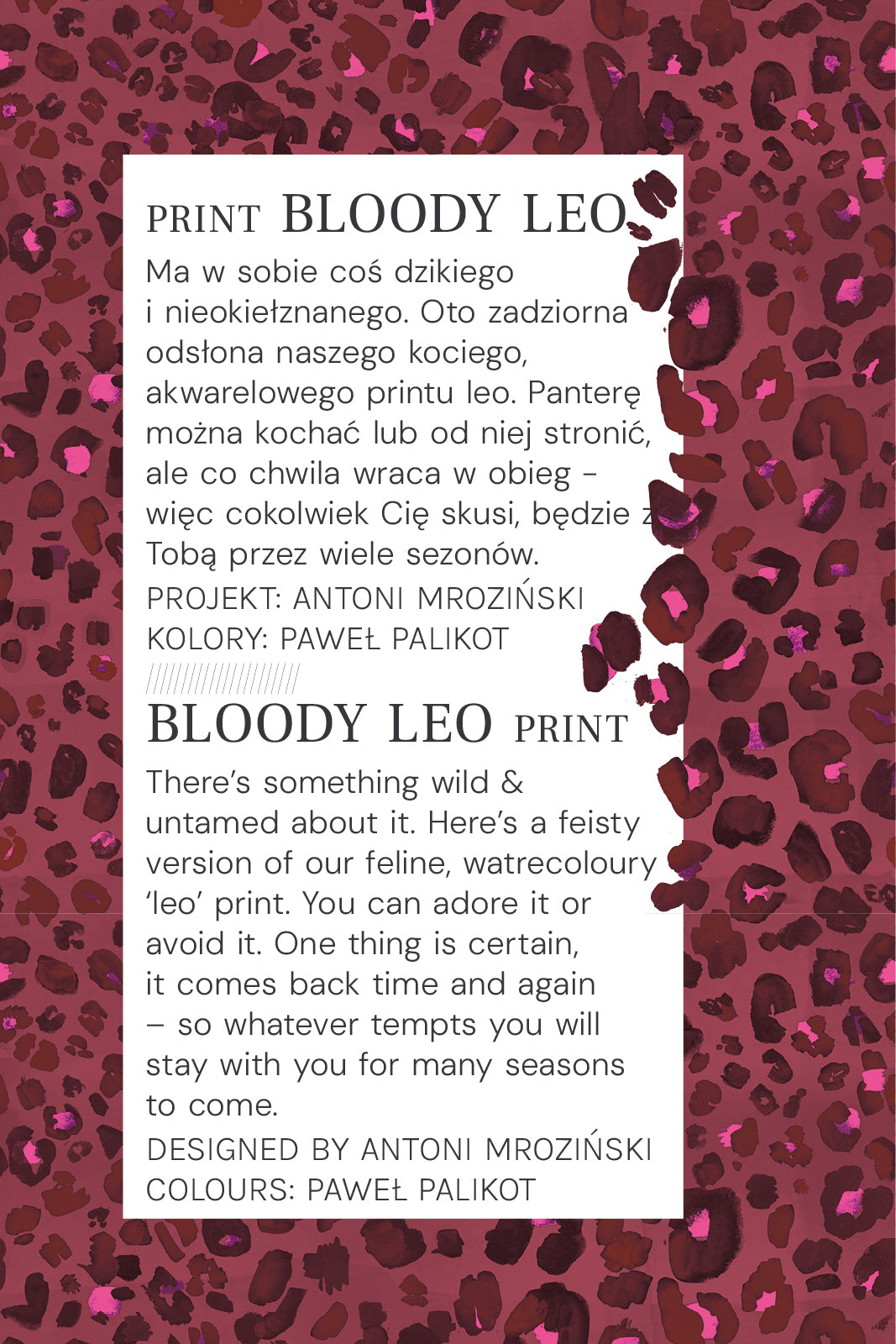 LIBERTY DRESS bloody leo print