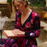 DREAMGIRL dress with long sleeves Dahlia print