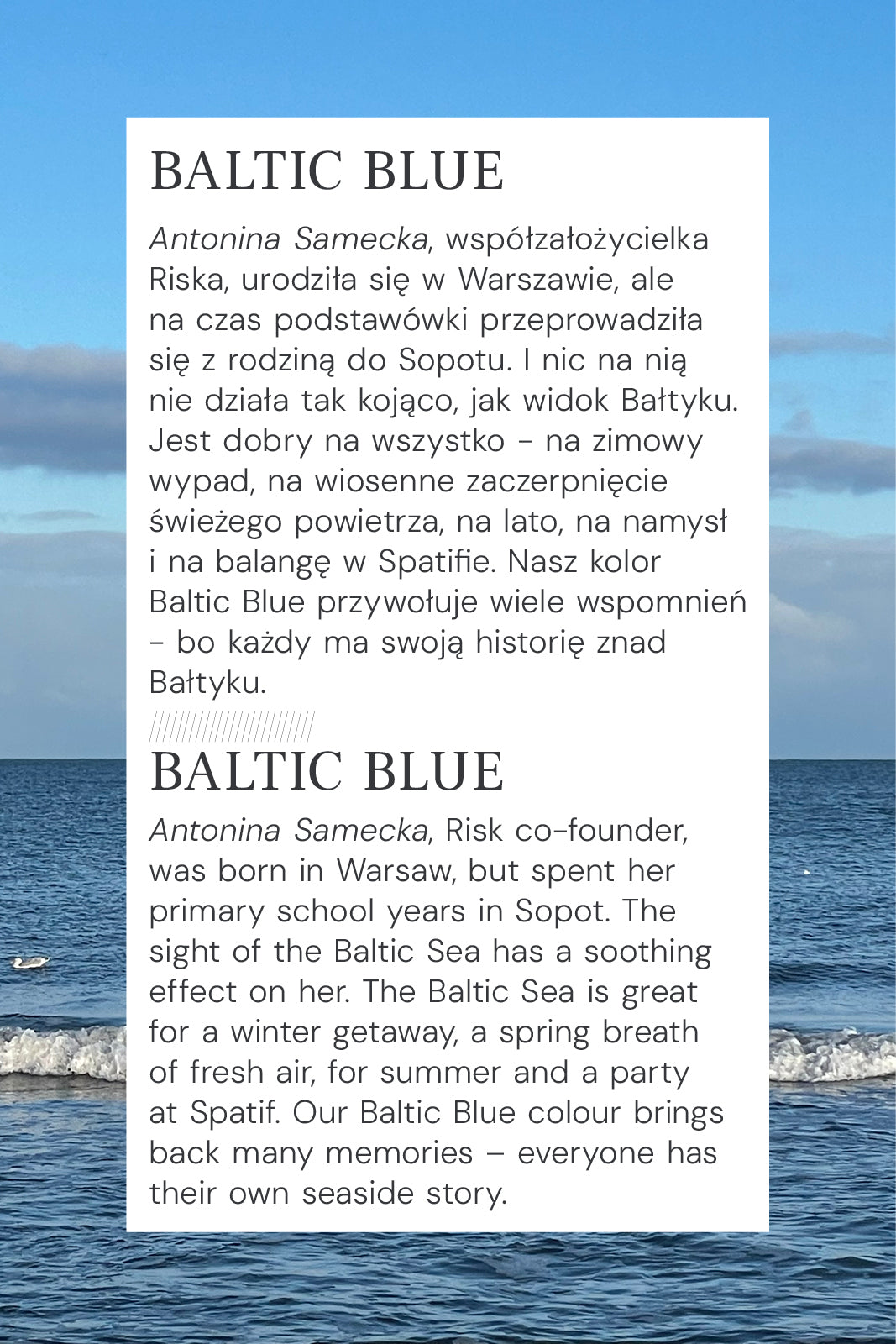 Baltic Blue – kolor inspirowany Bałtykiem, idealny na zimę, wiosnę i lato, z widokiem na morze i falami