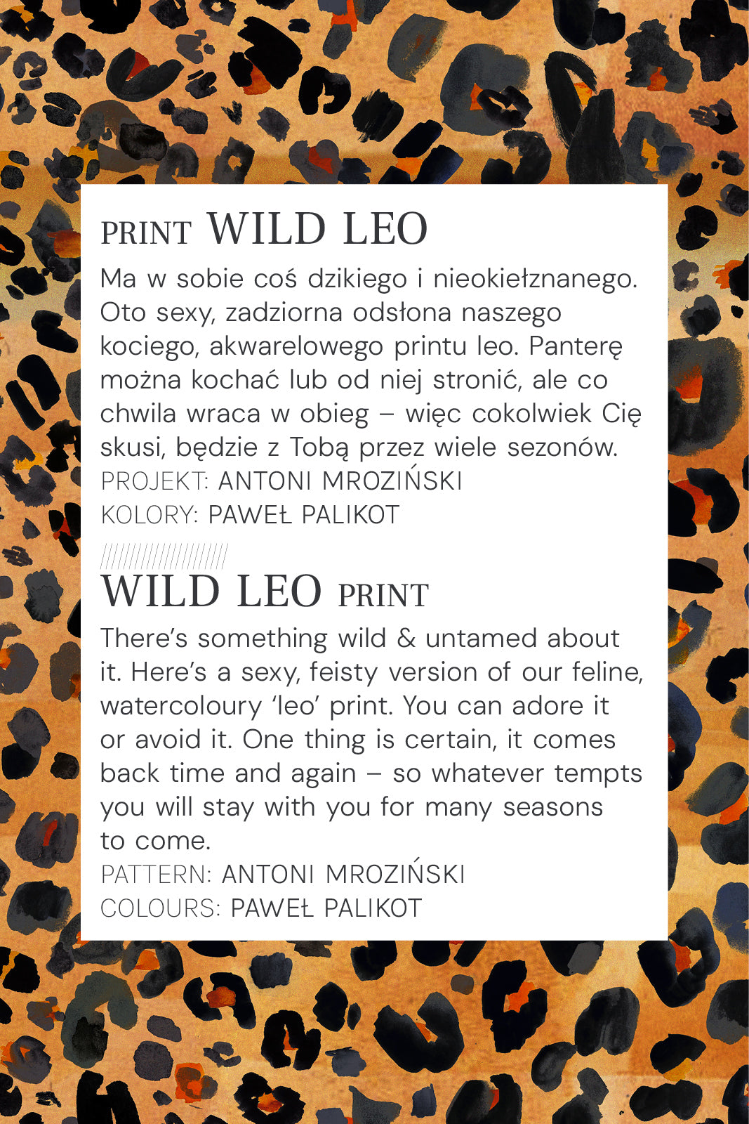 Sukienka CRAZY IN LOVE print wild leo