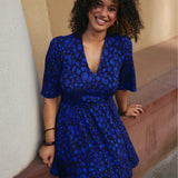 Sukienka FLORENCJA print leo art blue