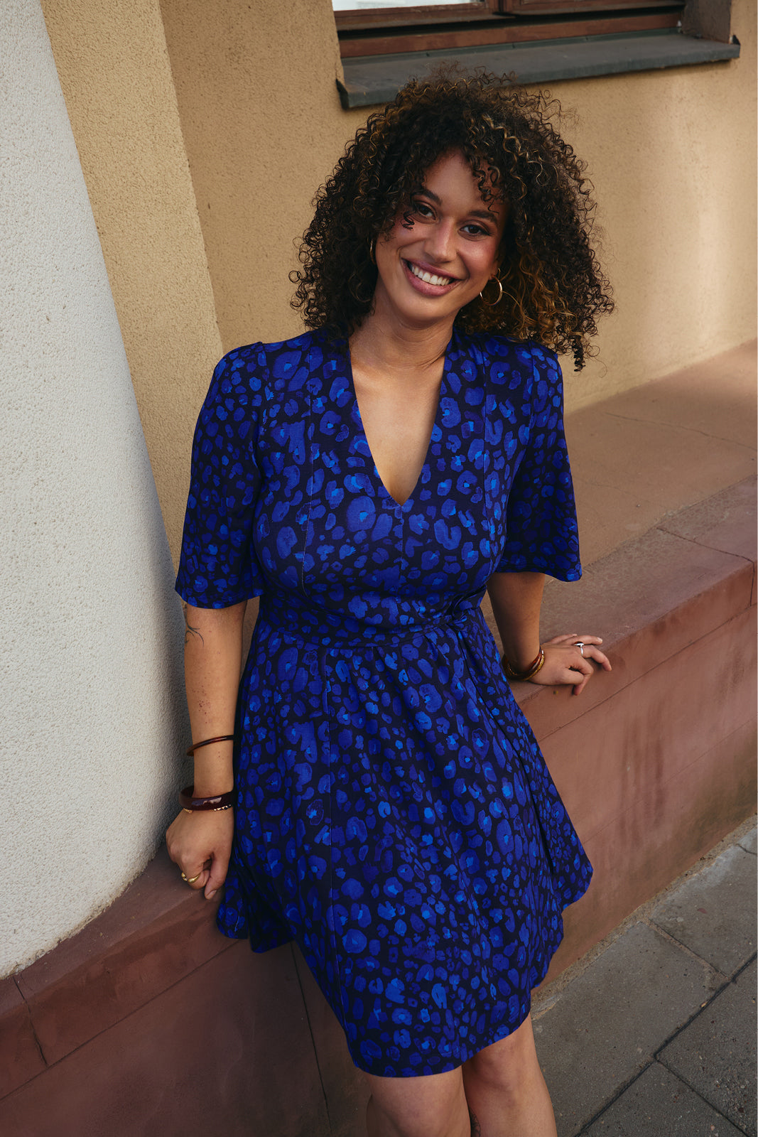 Sukienka FLORENCJA print leo art blue