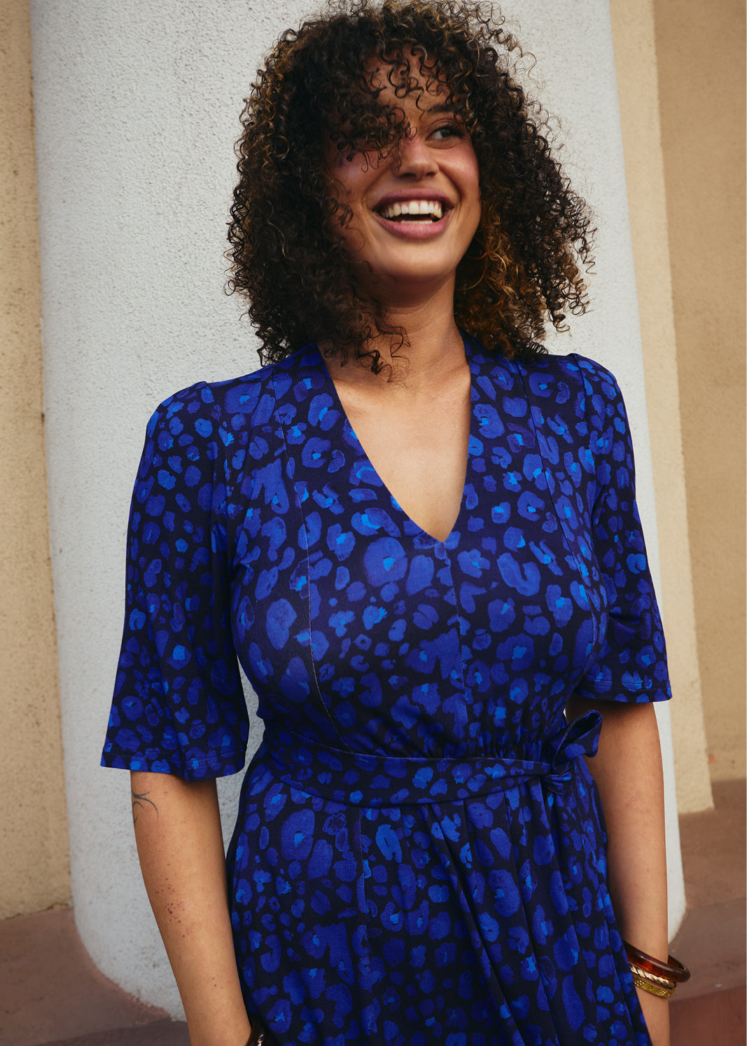 Sukienka FLORENCJA print leo art blue