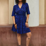 Sukienka FLORENCJA print leo art blue