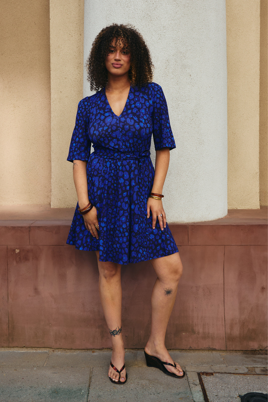 Sukienka FLORENCJA print leo art blue