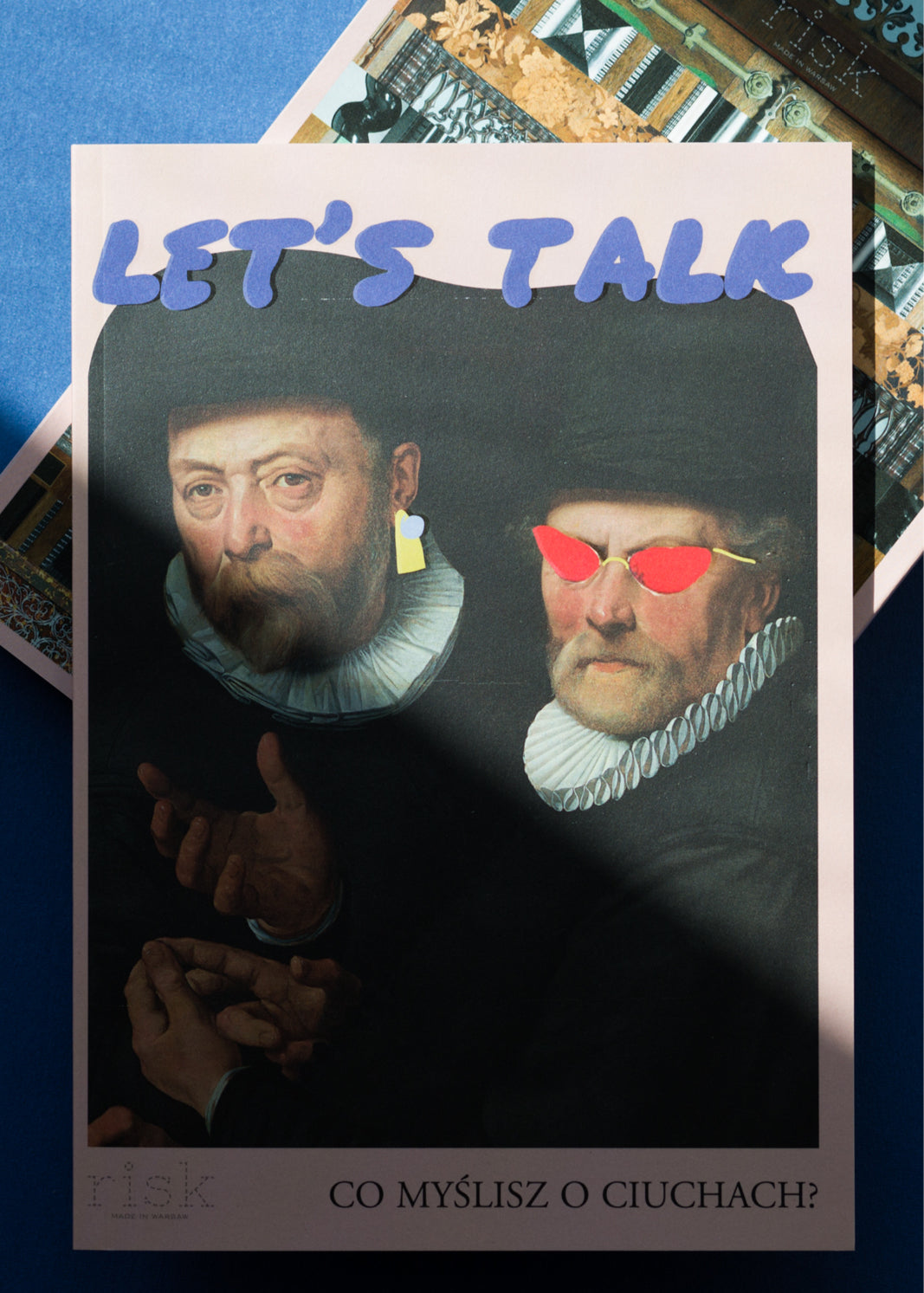 Let's Talk – stylowa grafika z portretami i napisem o ciuchach, łącząca kulturę i modę