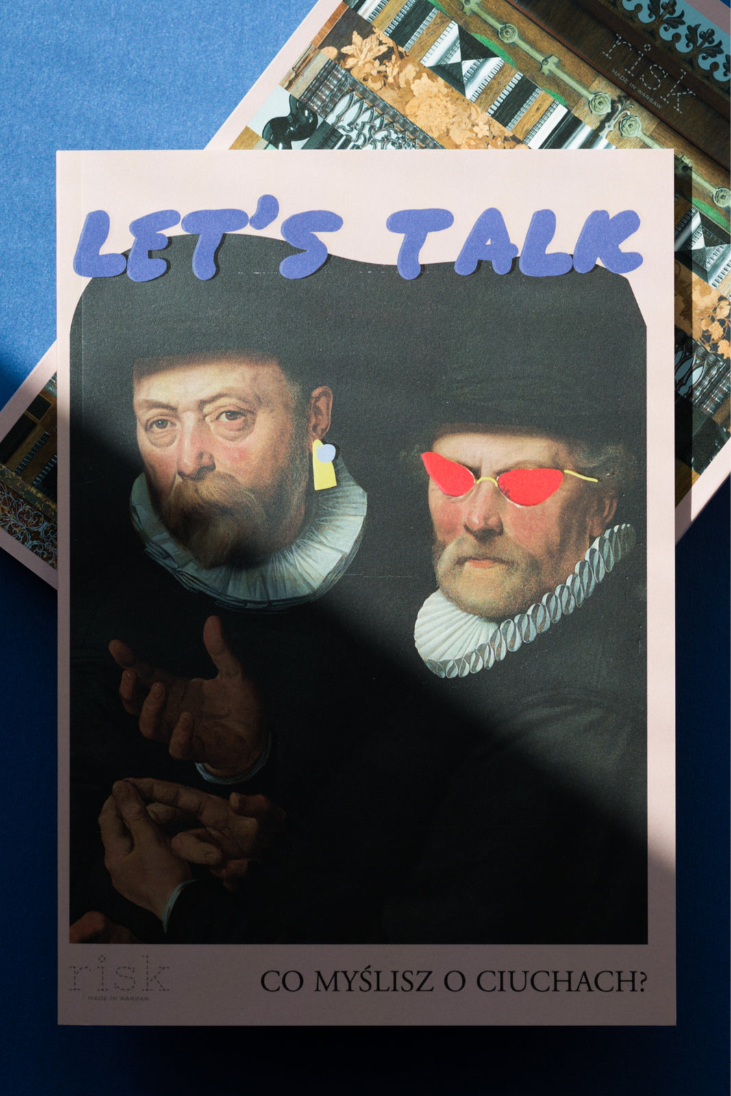 Let's Talk – stylowa grafika z portretami i napisem o ciuchach, łącząca kulturę i modę