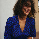 Sukienka FLORENCJA print leo art blue