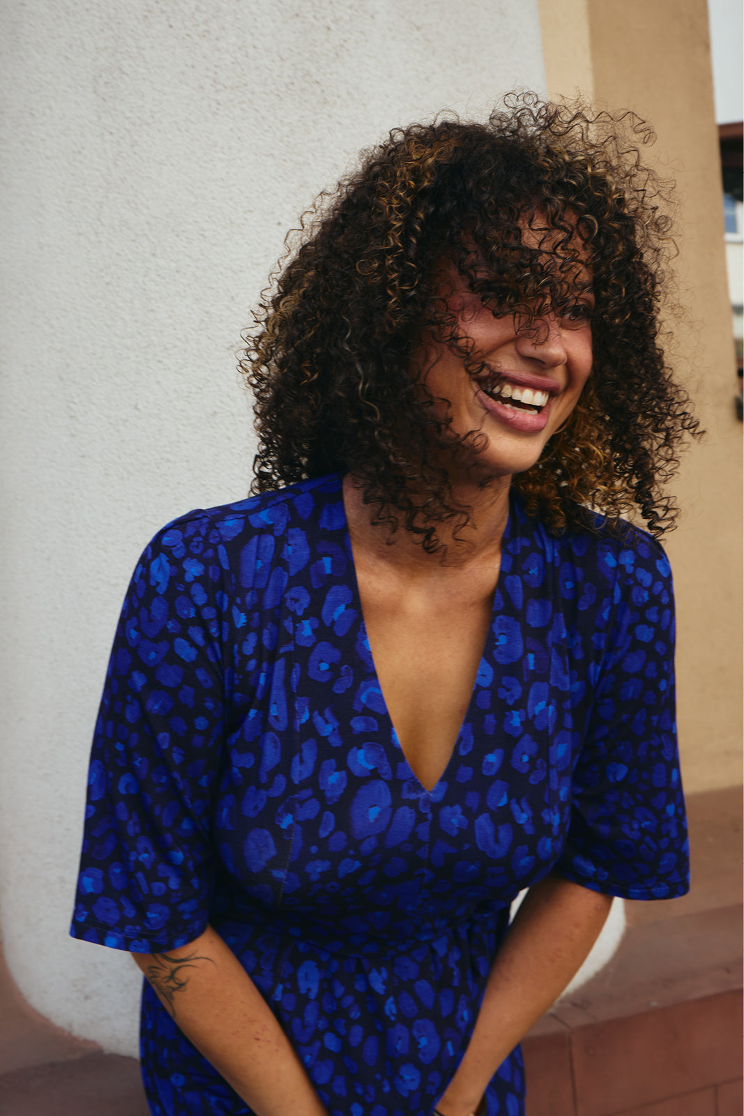 Sukienka FLORENCJA print leo art blue