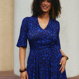 Sukienka FLORENCJA print leo art blue