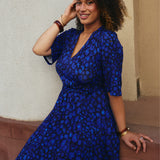 Sukienka FLORENCJA print leo art blue
