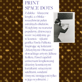 Print Space Dots – kosmiczny wzór z satelitami i sondami, inspirowany grafiką Pawła Palikota