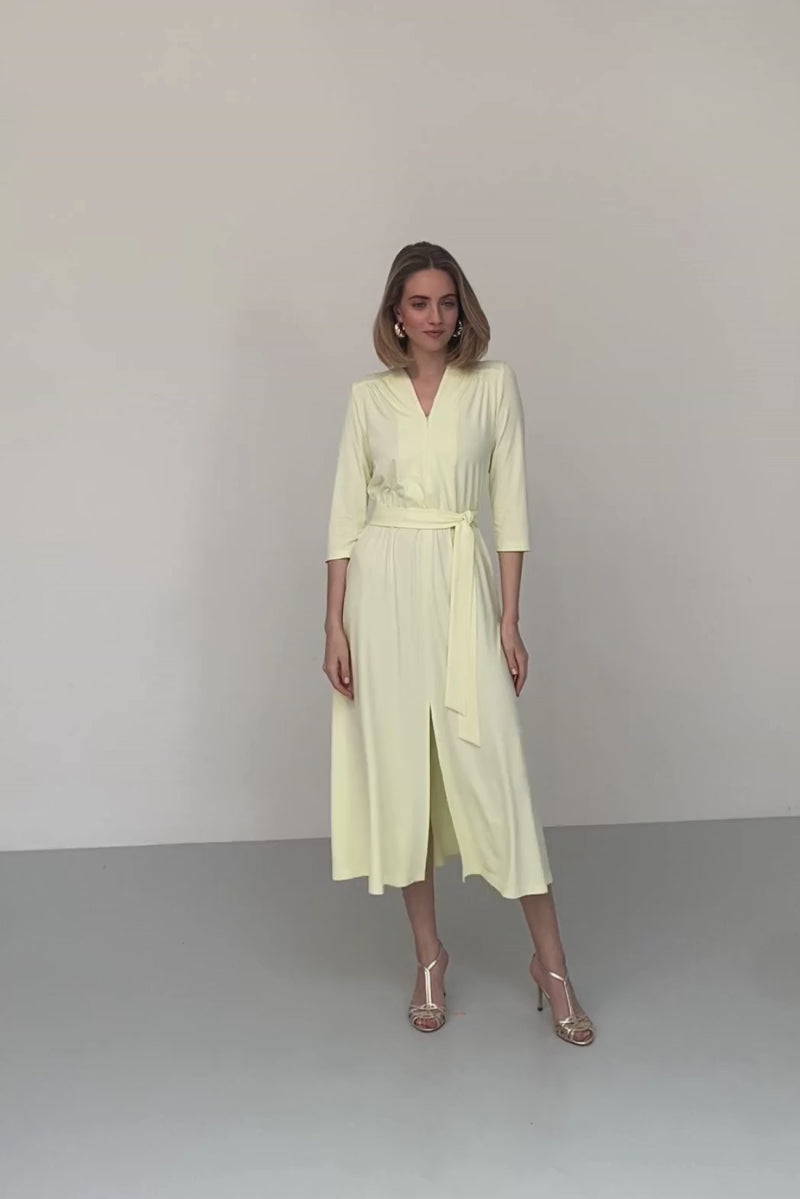 LIBERTY DRESS krem cytrynowy