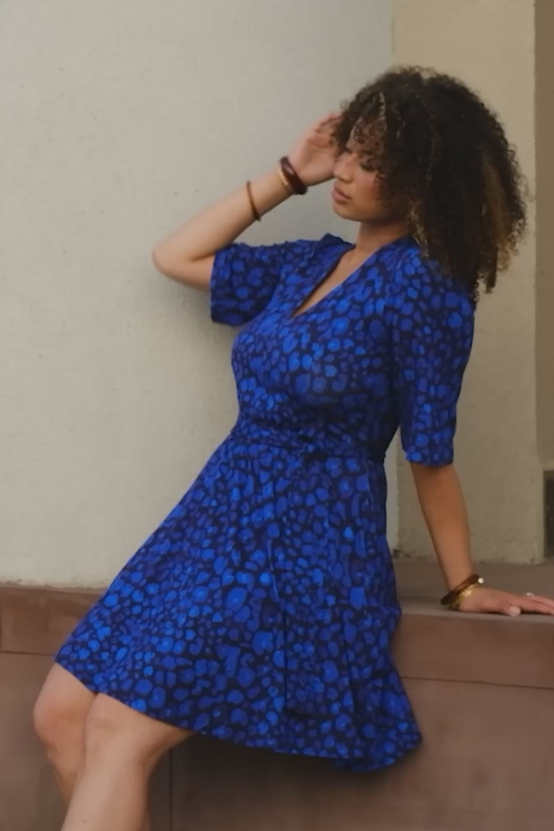 Sukienka FLORENCJA print leo art blue