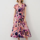 Dress TUSCANY Dreamworld pink & mauve print