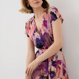 Dress TUSCANY Dreamworld pink & mauve print