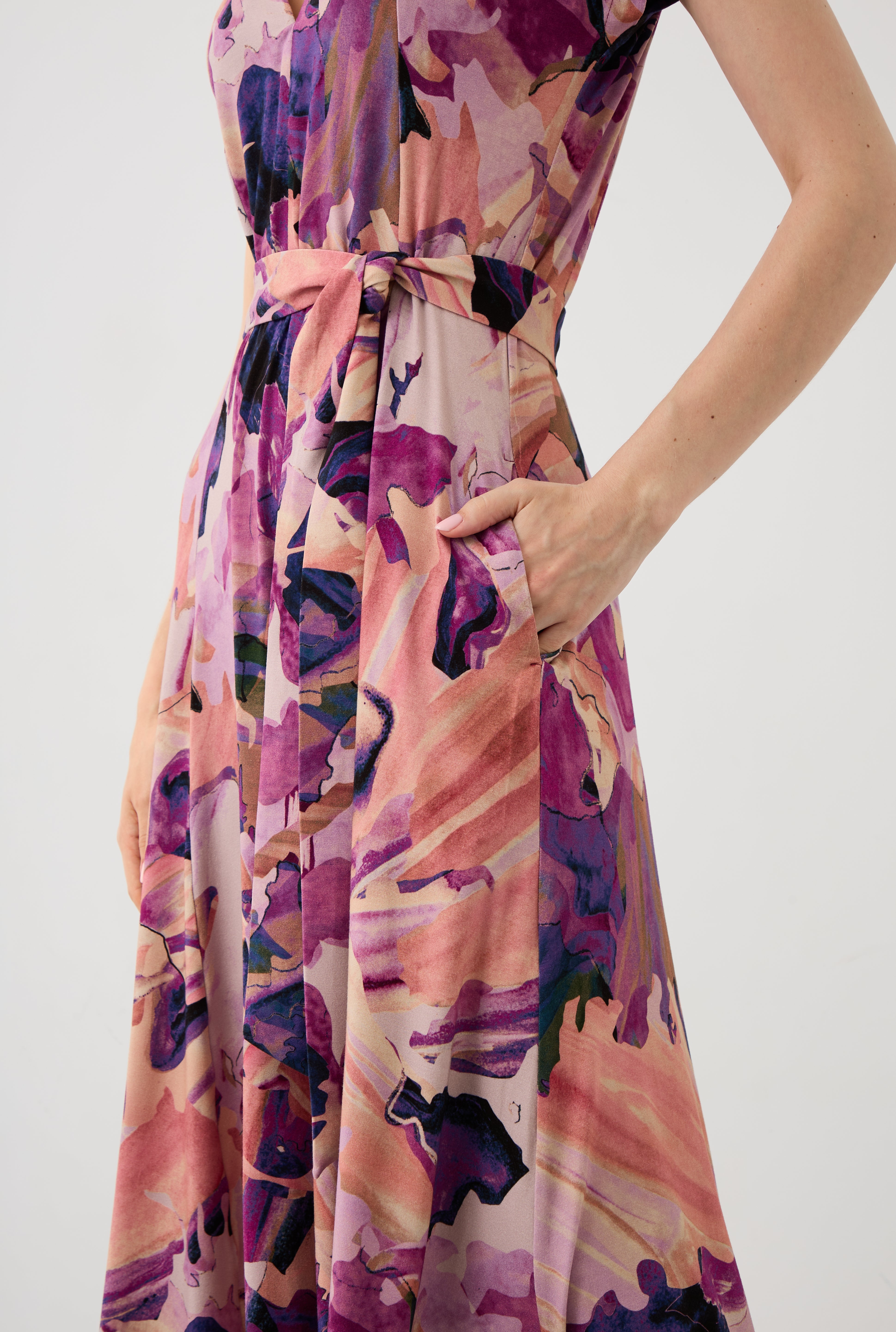 Dress TUSCANY Dreamworld pink & mauve print