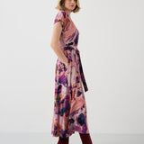 Dress TUSCANY Dreamworld pink & mauve print